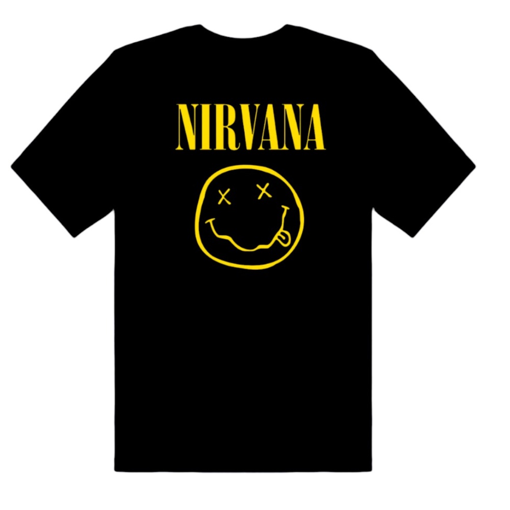 Nirvana Smile Face T-Shirt, Cute Nirvana Shirt, Nirvana Tee, Trendy T-Shirt